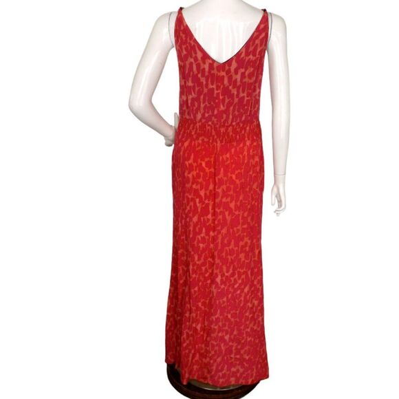 KARINA GRIMALDI Silk Dress, S, Jamaica, Maxi, Twisted Straps, V-neck, High Slit - Picture 10 of 12